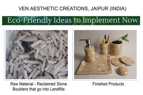 Home & Bathroom Accessories made from Recycled Crushed Stone
